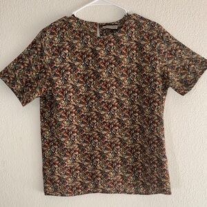 Notations Multicolor‎ Patterned Blouse Size M